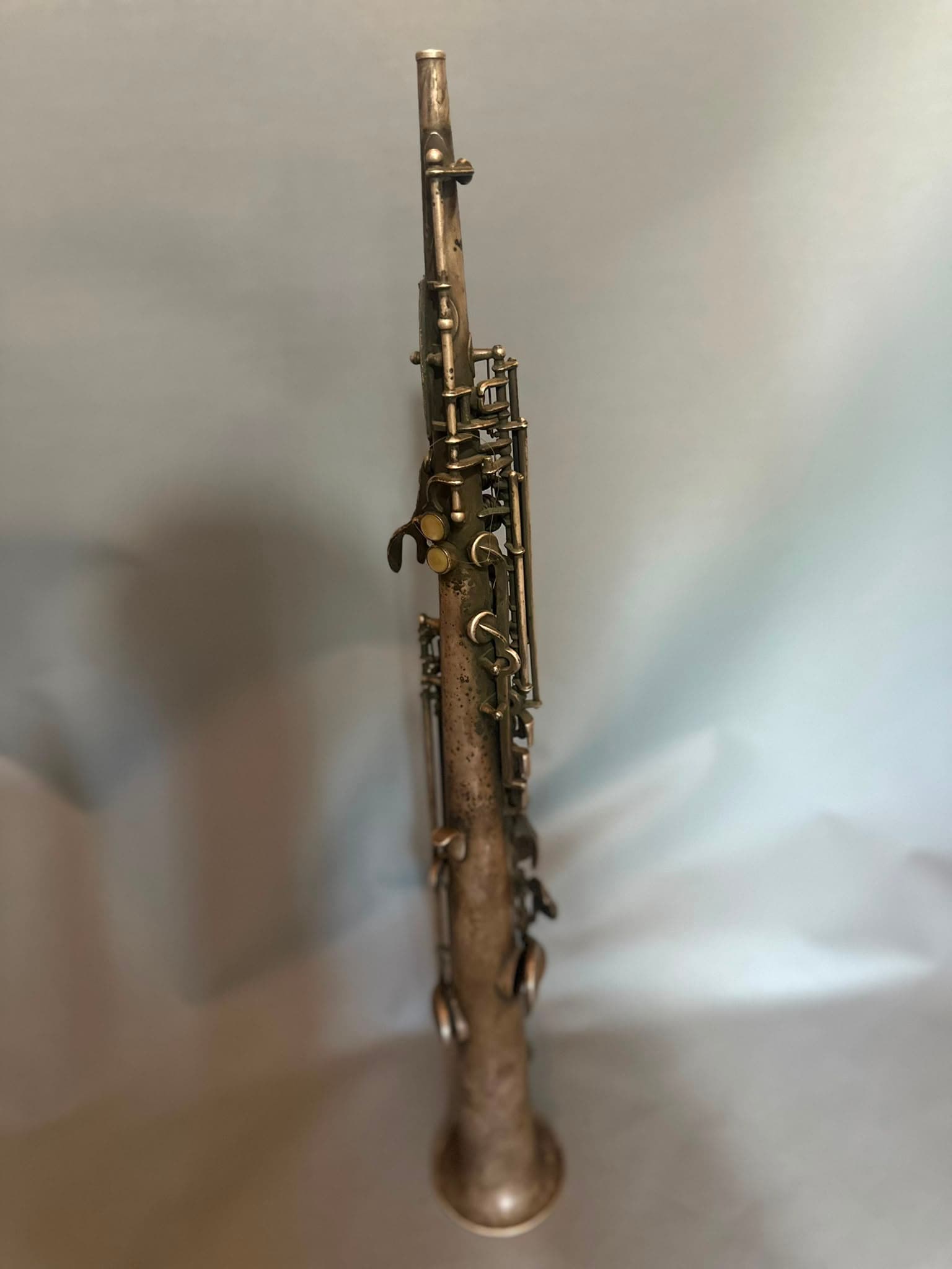 Silver-Toned Metal Saxophone